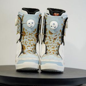ThirtyTwo Womens Lashed Double BOA Melancon 20 White Blue Snowboard Boot Size 6W